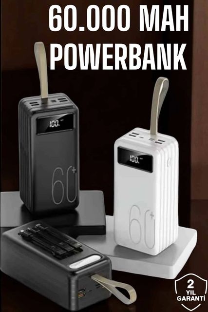 just cheap store 25DYMUCZ60000POWERBANK2 Powerbank 60.000 Mah Dijital Göstergeli 4 Portlu Taşınabilir Antrasit Melanj 70223477