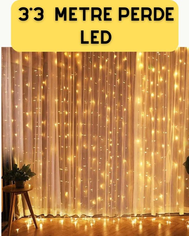 just cheap store 25DYMUCZZZ3X3PERDELED-1 Şelale Tasarımlı Perde Led Düğün Ve Özel Gün Işıkları Açık Mavi