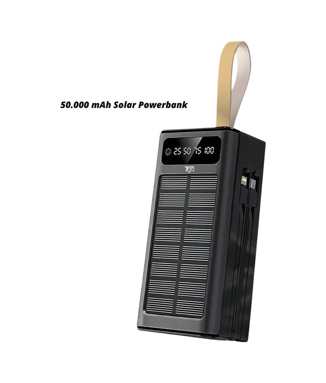 just cheap store 25DYMUCZZZ50000POWERBANK-5 50.000 Powerbank Güneş Enerjili Antrasit Melanj