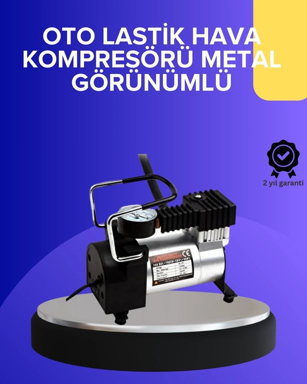 just cheap store 25DYMUCZZZKOMPRESÖR Metal Gövdeli Oto Lastik Hava Kompresörü 12V 140 Psı Hızlı Şişirme 1 Adet