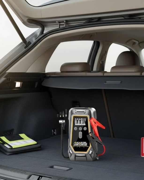 just cheap store 25DYMUCZZZLFK5-1 Araçlar İçin Akü Takviye Ve Dijital Hava Kompresörü 16000 Mah 1 Adet