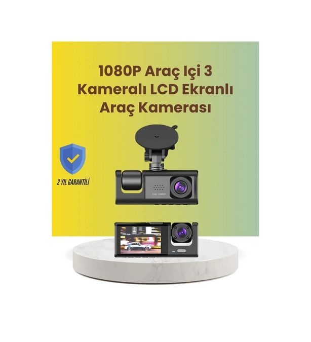 just cheap store 25DYMUCZZZTA01ARAÇKAMERA-4 Ta-01 2.0 İnç Ekranlı 3 Kanallı Araç Kamerası 1