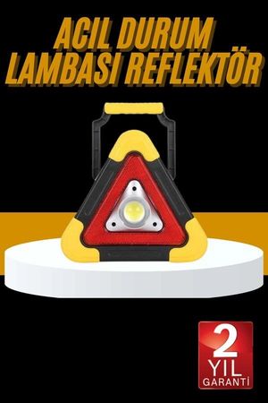 just cheap store 25DYMUUCZZZDP209REFLEKTÖRRRRRRRR2 Reflektör Işıklı Ikaz Lambası Şarjlı Çok Fonksiyonlu Işıklı Üçgen Reflektör 1