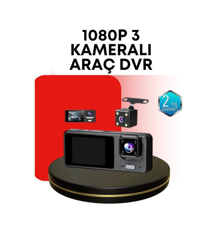 just cheap store 25DYMXUCZQ301KAMERA-5 Araç Kamerası 3 Lü Sistem Full Hd, Sesli Kayıt Ve Park Gözetimi 1