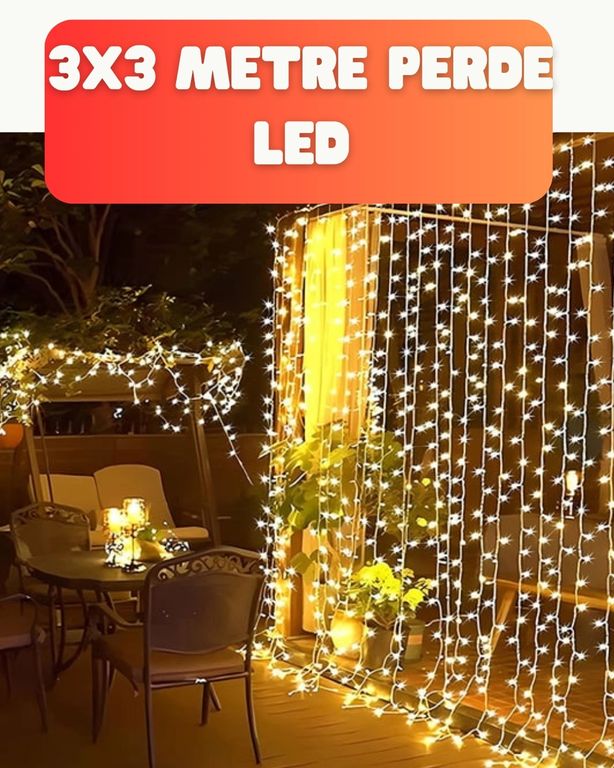 just cheap store 25DYMXUCZZZ3X3PERDELEDD-2 3X3 Metre Şelale Led Perde Işık İç Dış Mekân Dekorasyonu Açık Mavi