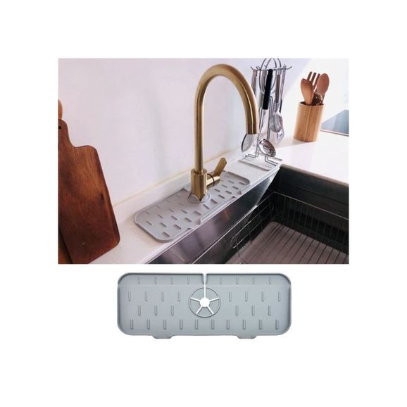 just cheap store 474189AT67YT0067 Lavabo İçin Silikon Esnek Mat Musluk Sapı Damlama Tutucu Raf Mutfak Tezgahı Sıçrama Koruma 4741