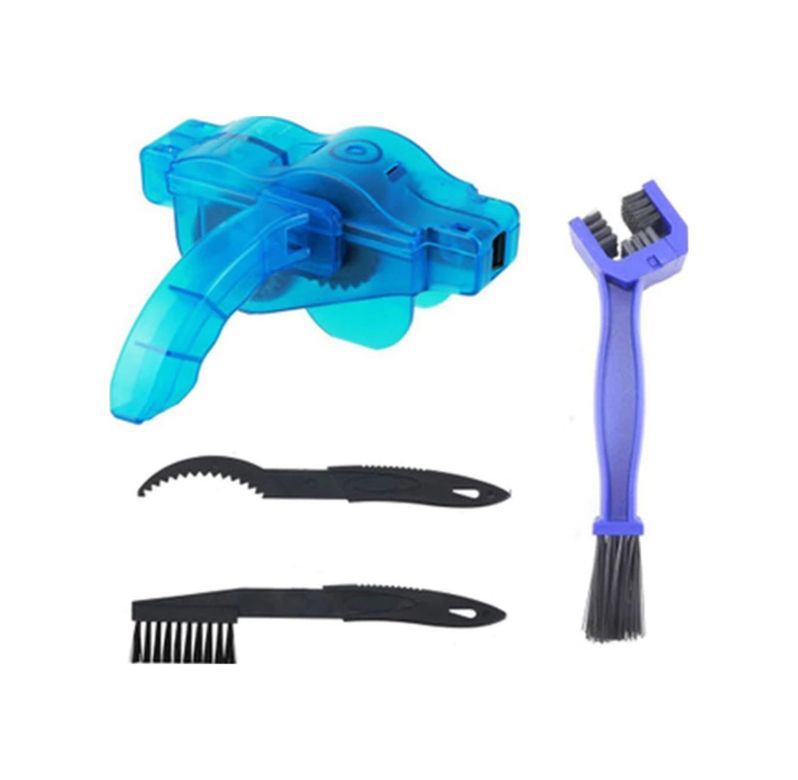 just cheap store 474189X14YT0430 Bisiklet Zincir Dişlisi Koruyucu Pas Sökücü Temizleme Fırçası Aparatı Bakım Seti 4 Parça 4741 Altın