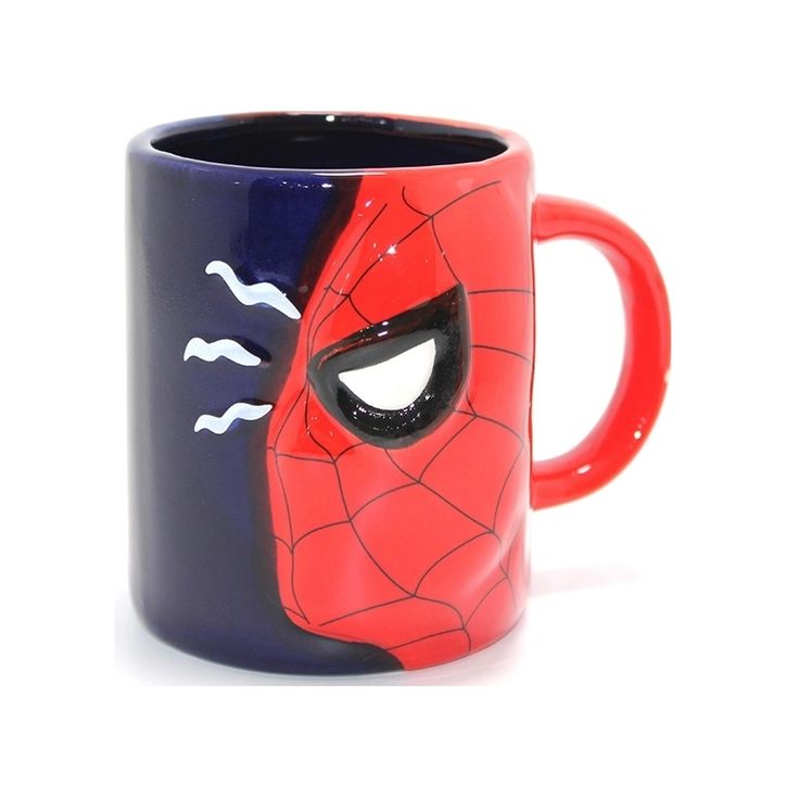 just cheap store 55MT3-KH-ALK4495 3D Spiderman Tasarımı Porselen Kupa Bardak Alk4495 Açık Lacivert