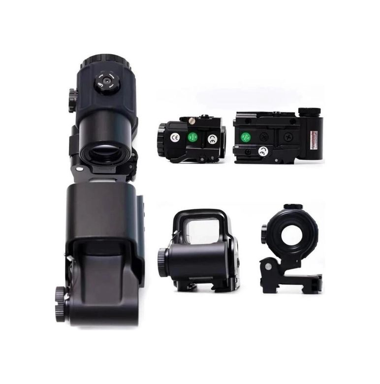 just cheap store mbyuTDU-1107 558-G43 Xps2 Hedef İşaretleyici Red Dot - Holografik Nişangâh, 5X Büyütmeli Set-Siyah Açık Sarı