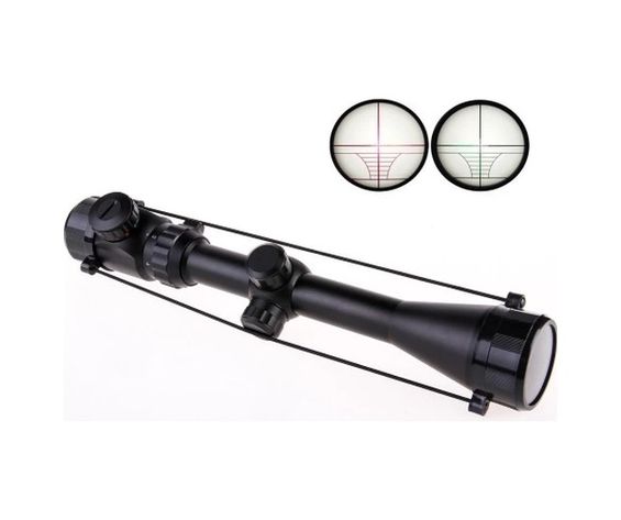 just cheap store mbyuTDU-545 3-9X40 Zoomlu Çıft Işıklı Av Tüfeği Dürbünü Montaj Kelepçeli Açık Sarı