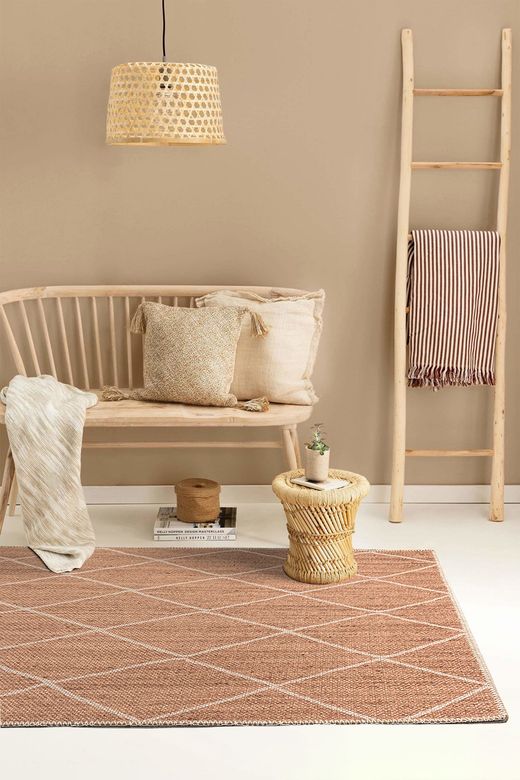 JZ07 White Doğal Jüt Kilim