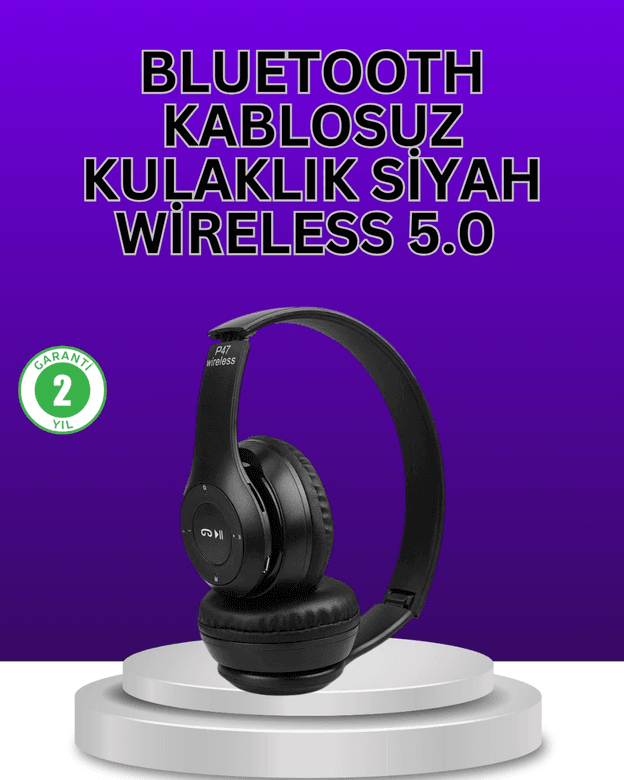 Kablolu &amp; Kablosuz Kullanım Seçeneği Sunan Stereo Bluetooth Kulaklık