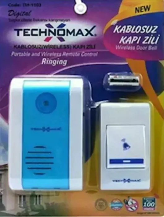 Kablosuz 100 Mt Mesafeli Kapı Zili