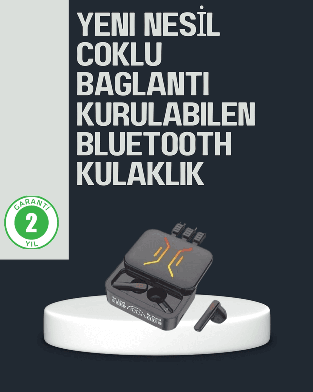 Kablosuz Bluetooth 5.0 Kulaklık – 300mAh Şarj Kutusu