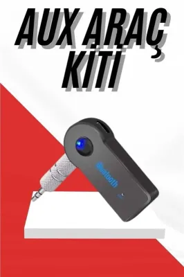 Kablosuz Bluetooth Aux Araç Kiti 3.5mm Uyumlu Siyah
