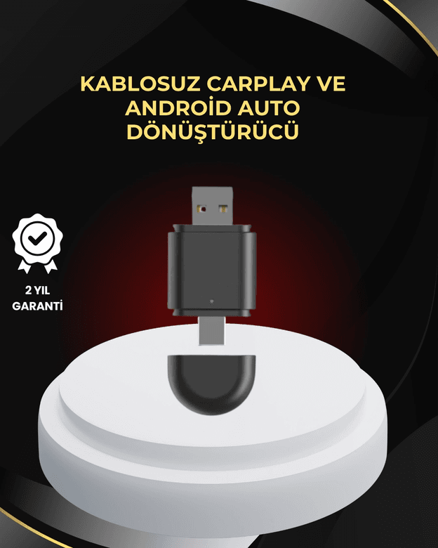 Kablosuz Carplay Ve Android Auto Dönüştürücü – Usb-a &amp; Type-c Girişli Akıllı Adaptör
