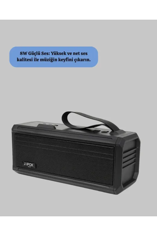 Kablosuz J-IPOX P520 Bluetooth Hoparlör Uzun Pil Ömrü ve Mikrofon