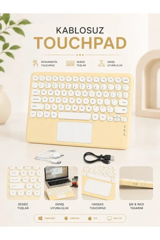 Kablosuz Touchpad Tüm Cihazlarla Uyumlu