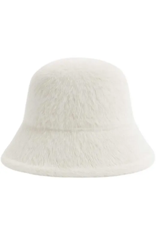 Kadın Soft Peluş Ayarlanabilir İpli Bucket Kova Şapka 2’Li Set