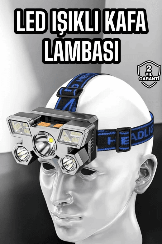 Kafa Lambası Hafif Ve Esnek Çift Anahtarlı Far Led Işık