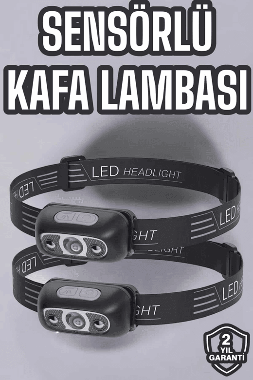 Kafa Lambası Kamp Lambası Led Işık Şarjlı Ayarlanabilir