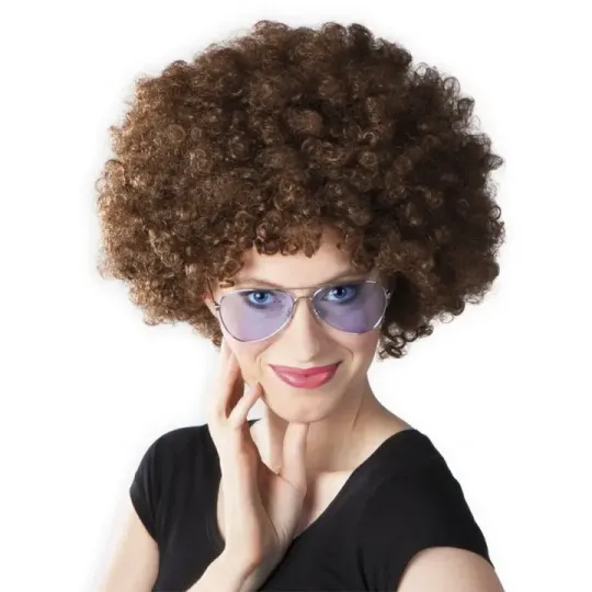 Kahve Renk Kıvırcık Afro Bonus Peruk (4745)