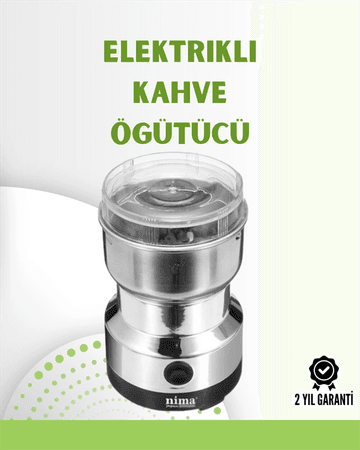 Kahve Ve Baharat Değirmeni | Kompakt, Hafif, Hızlı Öğütme, Şeffaf Kapaklı, Kolay Kullanım