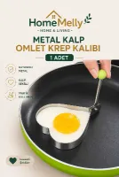 Kalp Model Metal Omlet Krep Kalıbı