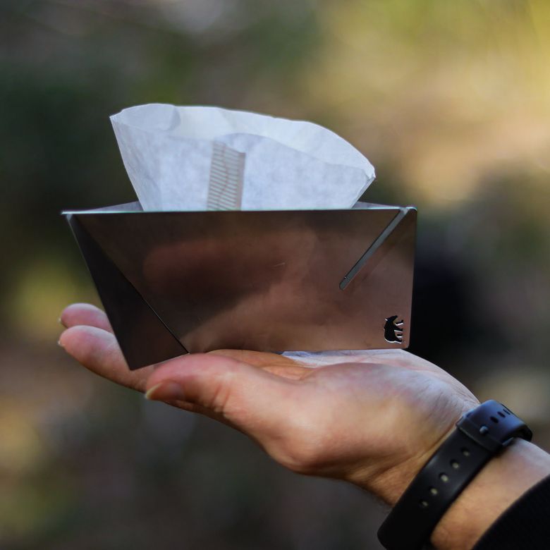 Kamp Ayısı® Coffdripp™ V60 Filtre Kahve Demlik: Katlanabilir Paslanmaz Çelik Kahve Dripper