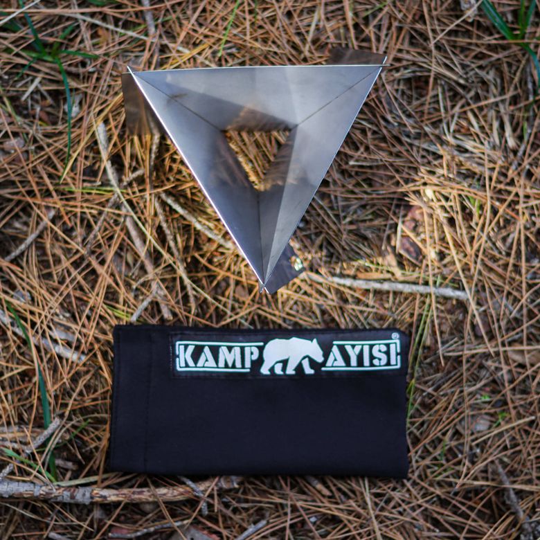 Kamp Ayısı® Coffdripp™ V60 Filtre Kahve Demlik: Katlanabilir Paslanmaz Çelik Kahve Dripper