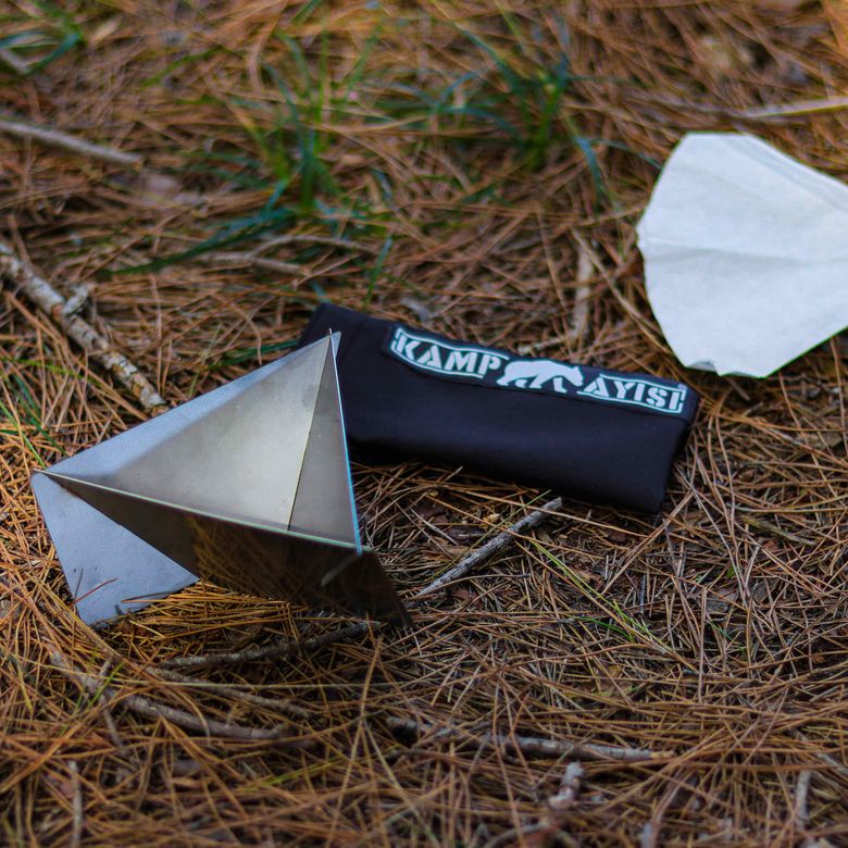 Kamp Ayısı® Coffdripp™ V60 Filtre Kahve Demlik: Katlanabilir Paslanmaz Çelik Kahve Dripper
