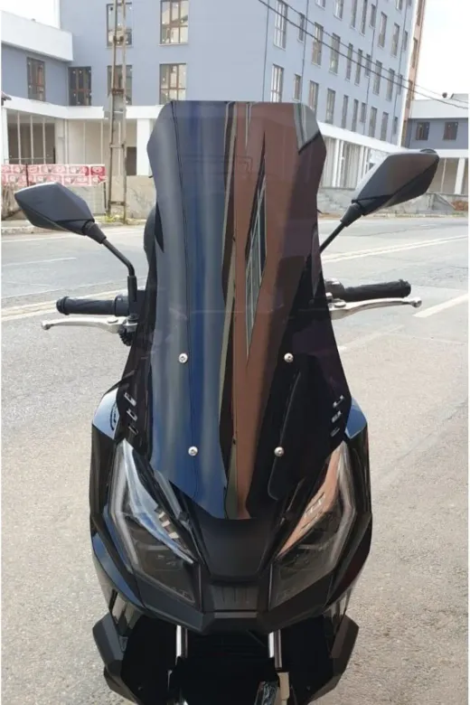 Kanuni Seha 125 Ön Cam 2022-2026 Model 65cm Siyah Renkli 4mm ORTA BOYLU