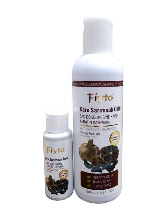 Kara Sarımsak Özlü Bitkisel Şampuan 500 Ml + Saç Serumu 75 Ml