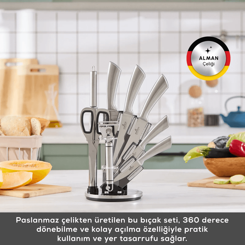 Karaca 000001000019386001 Meister Bremen Alman Çeliği 9 Parça Bıçak Seti