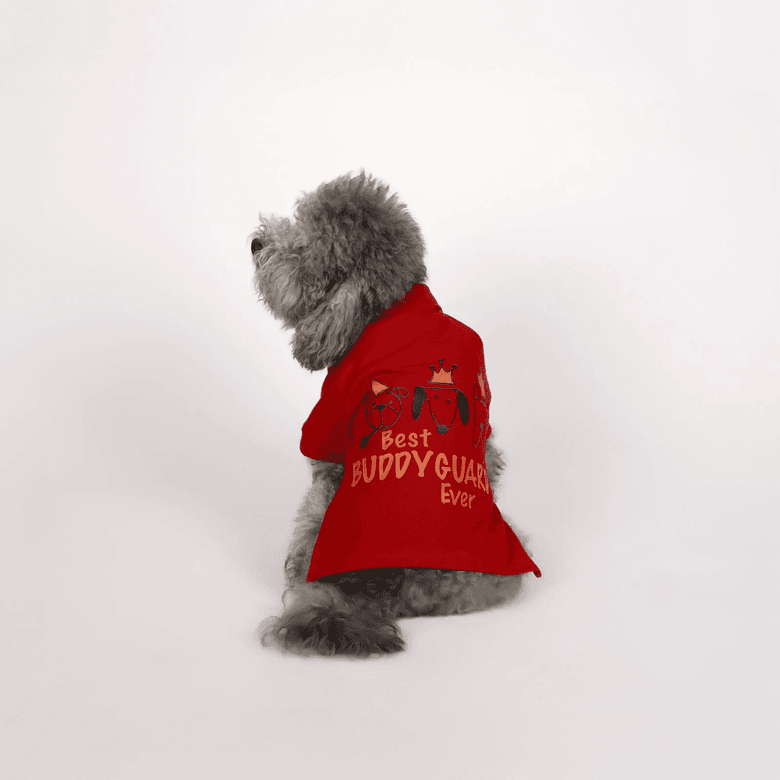 Karaca 7TJJTYTYUJKU X Pati Best Buddyguard Ever T-Shirt L Beden Kırmızı