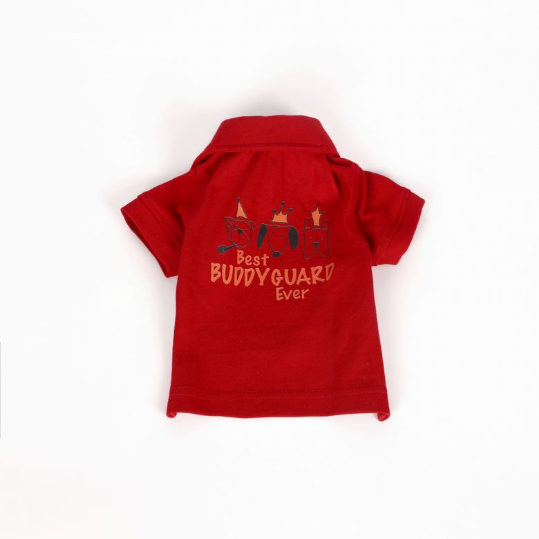 Karaca 7TJJTYTYUJKU X Pati Best Buddyguard Ever T-Shirt L Beden Kırmızı