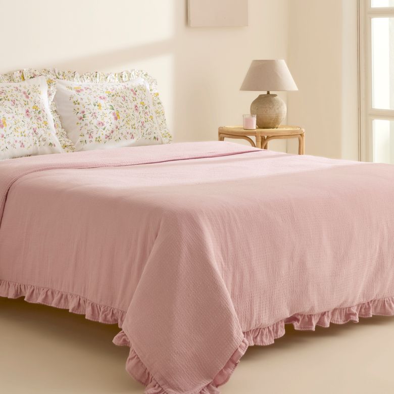 Karaca DR9XWPpJM8 Dorian %100 Pamuk Muslin Çift Kişilik Nevresim Takımı Pudra