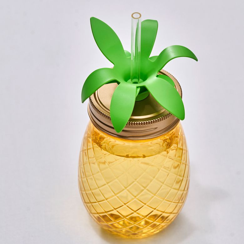 Karaca GFGHFTUT Ananas Transparent Pipetli Su Şişesi 550 Ml