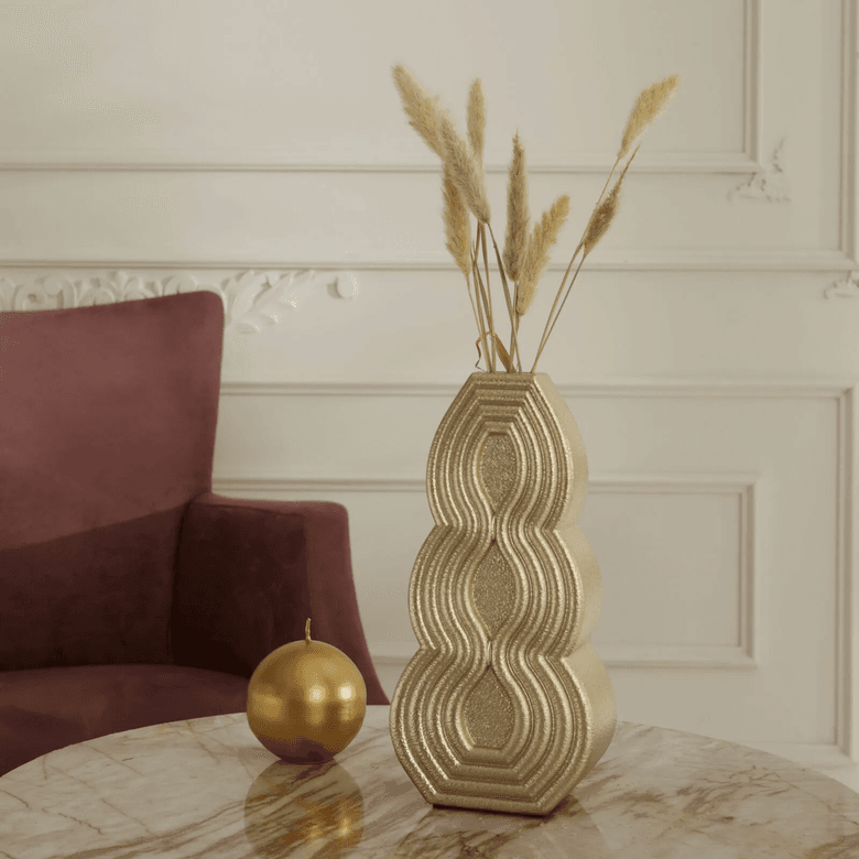 Karaca GKJUJKJYK Vendi Vazo Gold 11,5X7,5X23,5 Cm