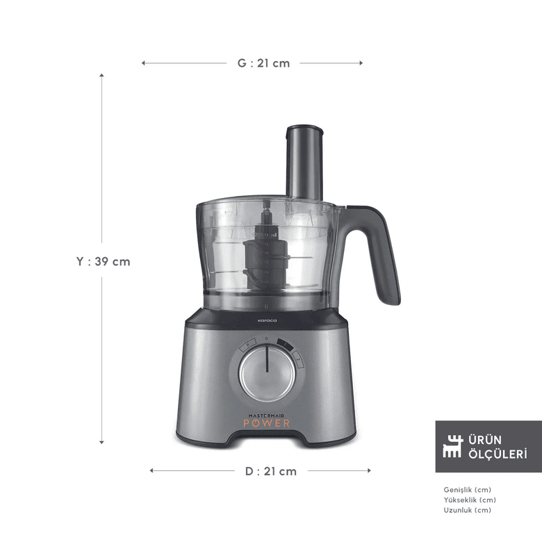 Karaca gojıgjıogje Mastermaid Power Multifunctional 10 In 1 Mutfak Robotu 2000W Galaxy Grey
