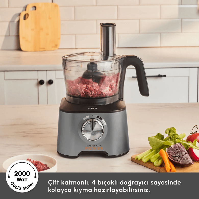 Karaca gojıgjıogje Mastermaid Power Multifunctional 10 In 1 Mutfak Robotu 2000W Galaxy Grey