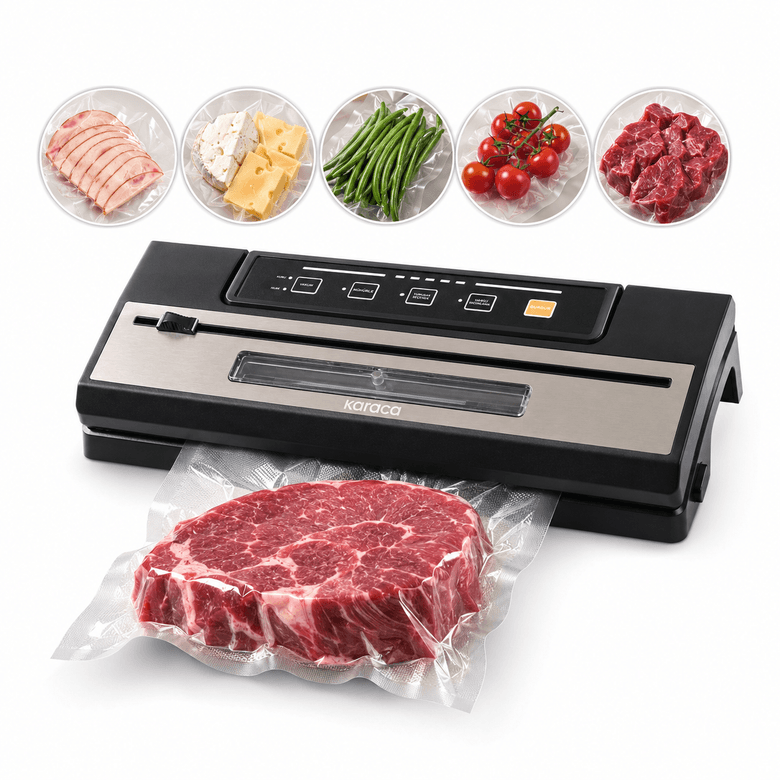 Karaca GTHKOJPFKP Seal And Fresh Inox Gıda Vakum Ve Mühürleme Makinesi 5 Adet Poşet