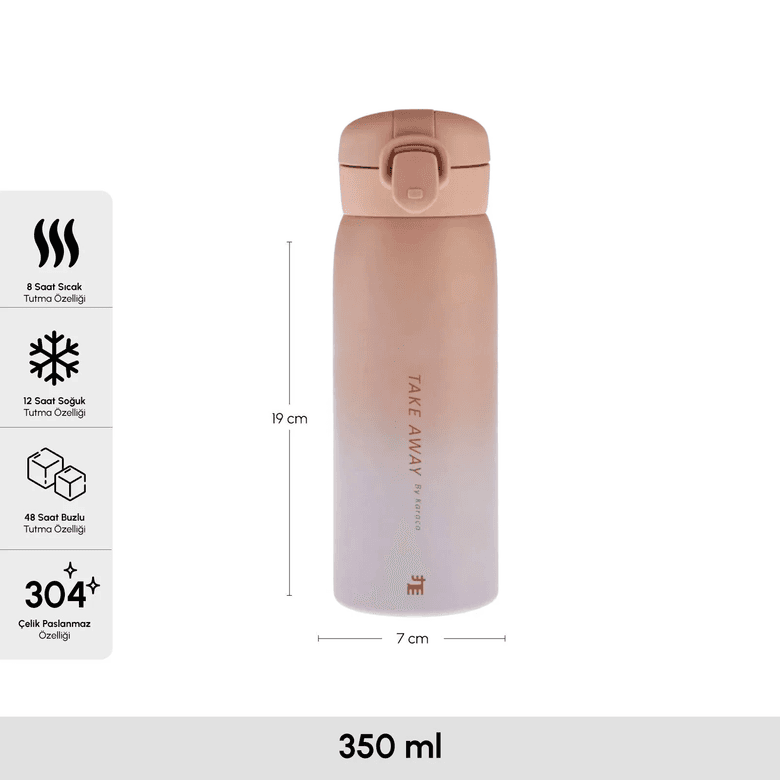 Karaca gyhbıhhıugygy Skyfall Çelik Sızdırmaz Termos Pembe 350 Ml