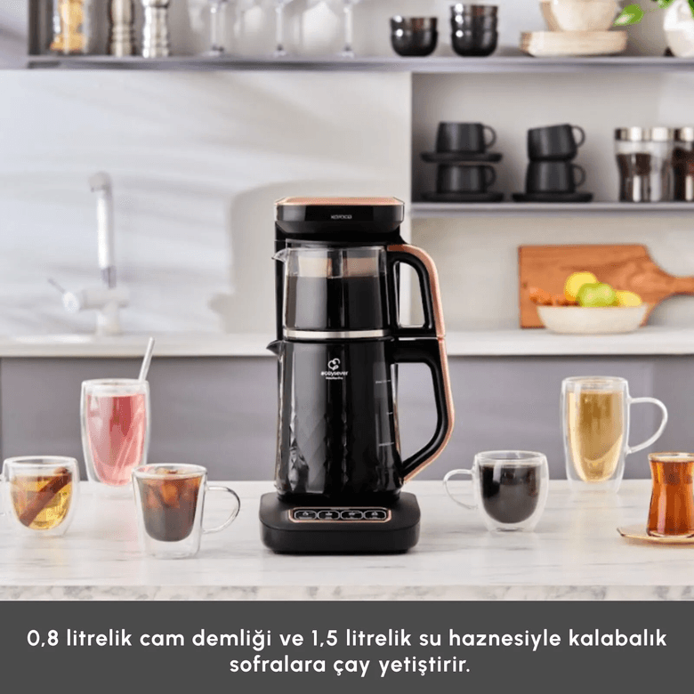 Karaca ıjgehueh Çaysever Robotea Pro Quartz 4 In 1 Konuşan Çay Makinesi Black Copper 6.999 Tl