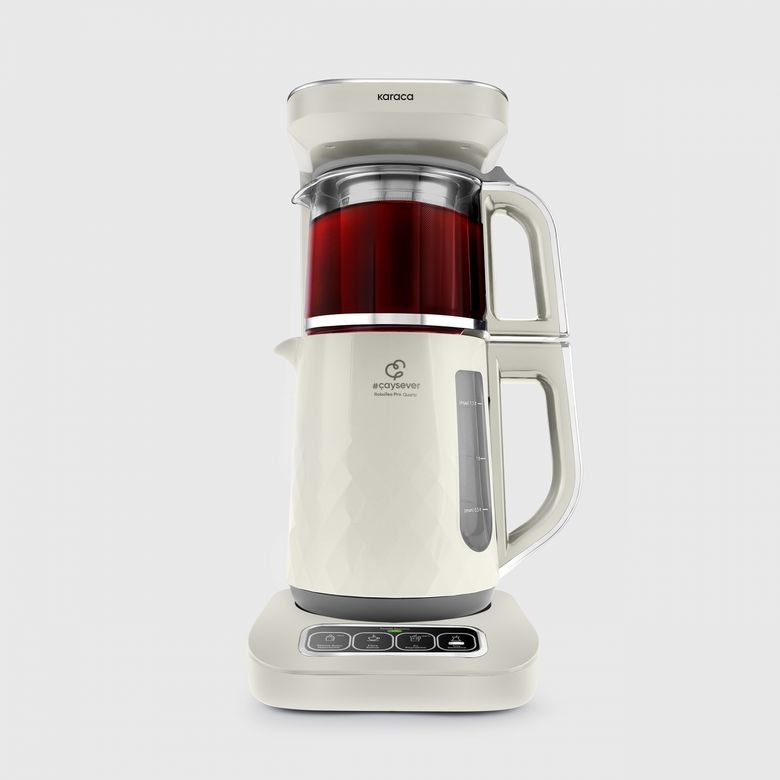 Karaca j3mbyeDq9U Çaysever Robotea Pro Quartz 4 In 1 Konuşan Çay Makinesi Creamy