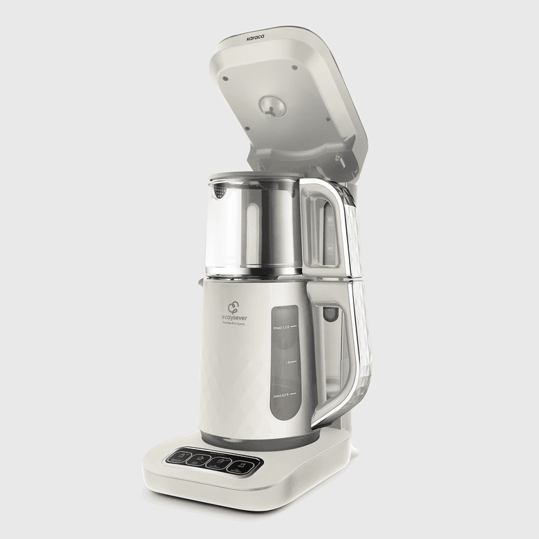 Karaca j3mbyeDq9U Çaysever Robotea Pro Quartz 4 In 1 Konuşan Çay Makinesi Creamy