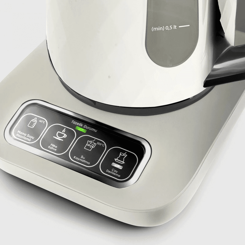 Karaca j3mbyeDq9U Çaysever Robotea Pro Quartz 4 In 1 Konuşan Çay Makinesi Creamy