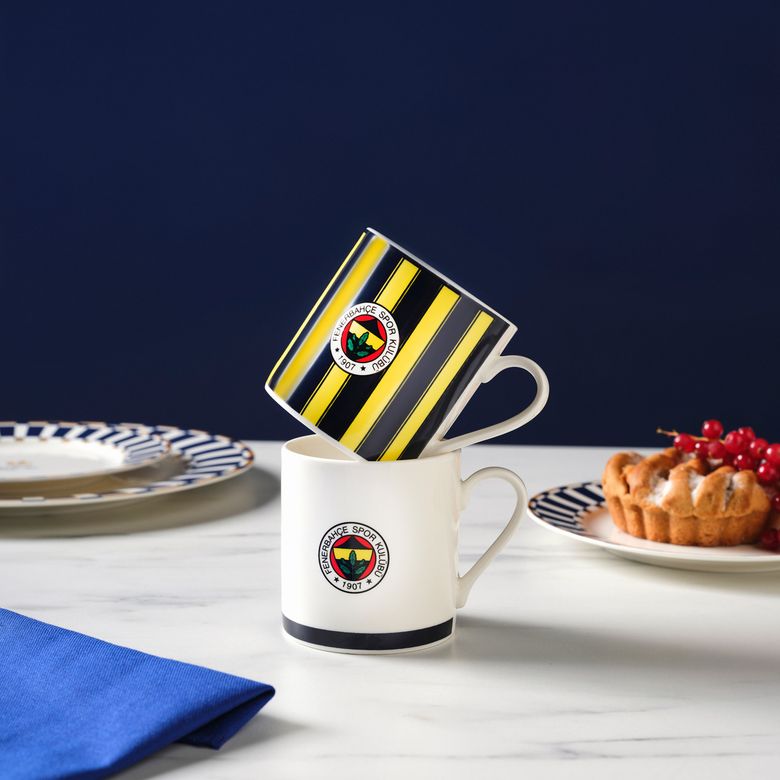 Karaca jhfjhjfjhg X Fenerbahçe Lisanslı 2 Kişilik Çay Fincan Takımı 230 Ml