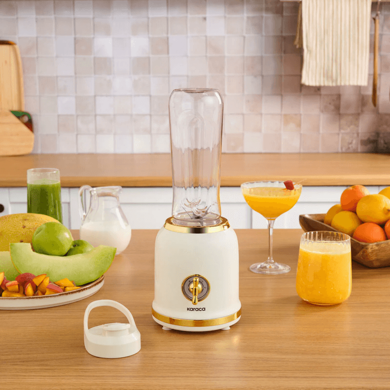 Karaca POJIIOJHRG Retro Personal Kişisel Smoothie Blender Cream