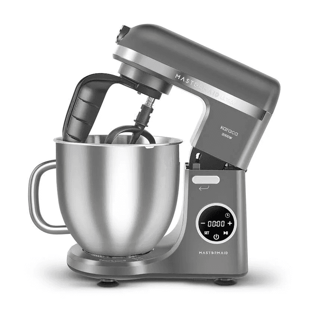 Karaca refyhghg Mastermaid Chef Ultra D2000W Dijital Ekranlı Hamur Yoğurma Makinesi Galaxy Grey 7L